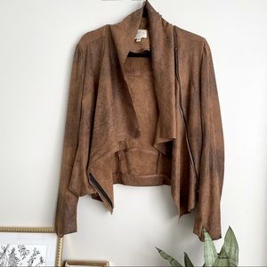 SILENCE + NOISE Brown Suede Jacket